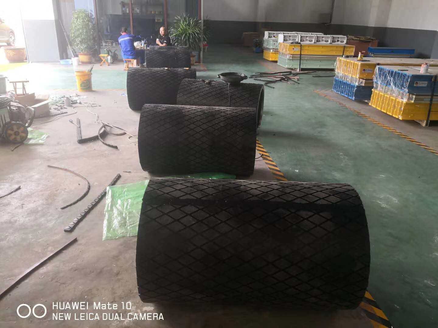 现场滚筒包胶